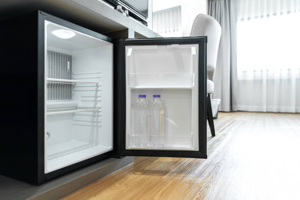 hotel guest room minibar fridge