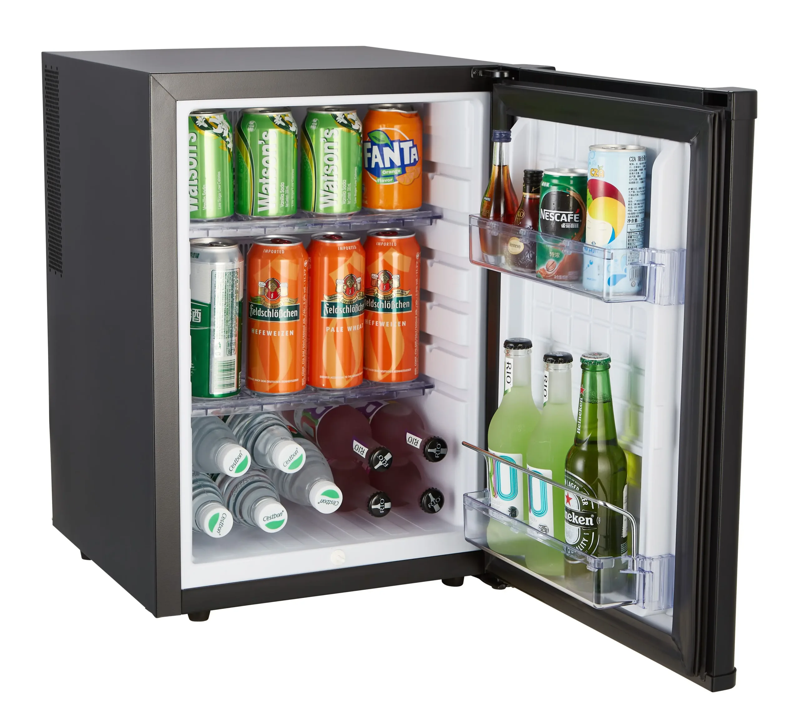 New Arrivals 40-Liter Thermoelectric Cooler Minibar Fridge Low Noise Electric Mini Bar Refrigerator for Hotel & Home Use