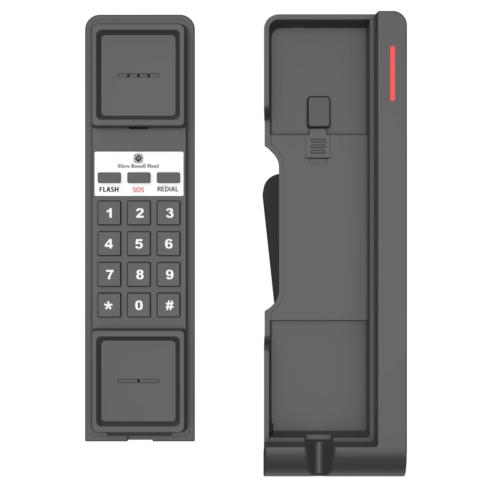 Wall Mount Bathroom Phone - Black