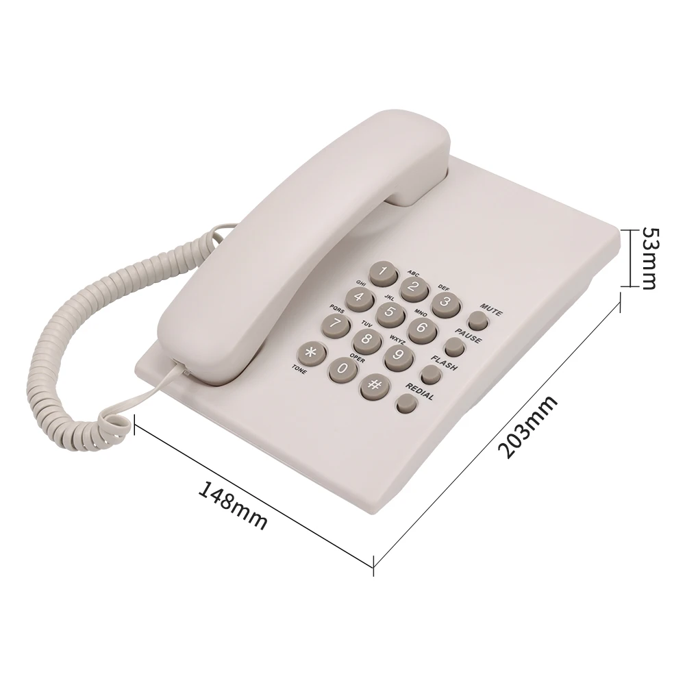 Good Quality OEM/ODM Corded Telephone ABS Material Landline Hotel Telephone for Office Phone