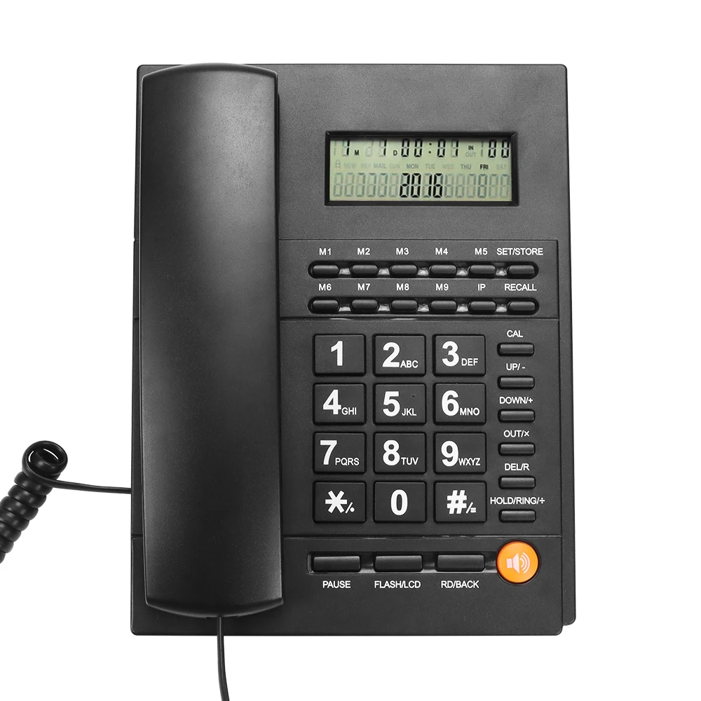 Hot Selling Quality Desktop Corded Telephone Wired Multifunctional with Caller ID Landline Phone Telephone